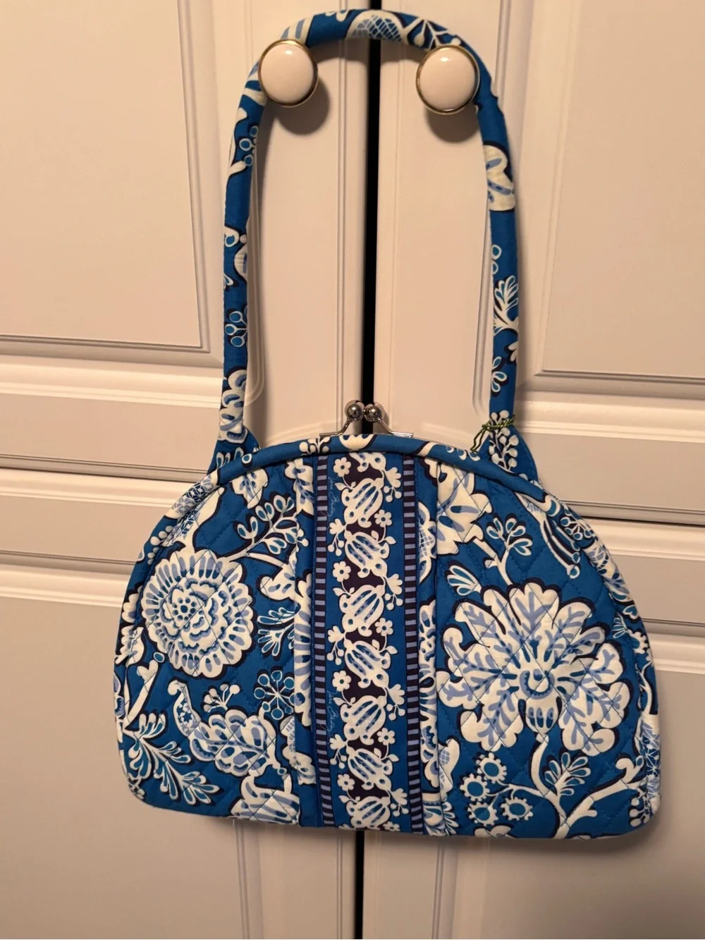 Vera Bradley Kids Pajama Set in Blue Lagoon Blue and White Floral